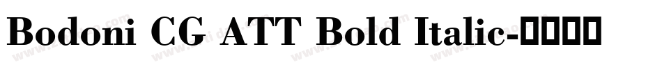 Bodoni CG ATT Bold Italic字体转换